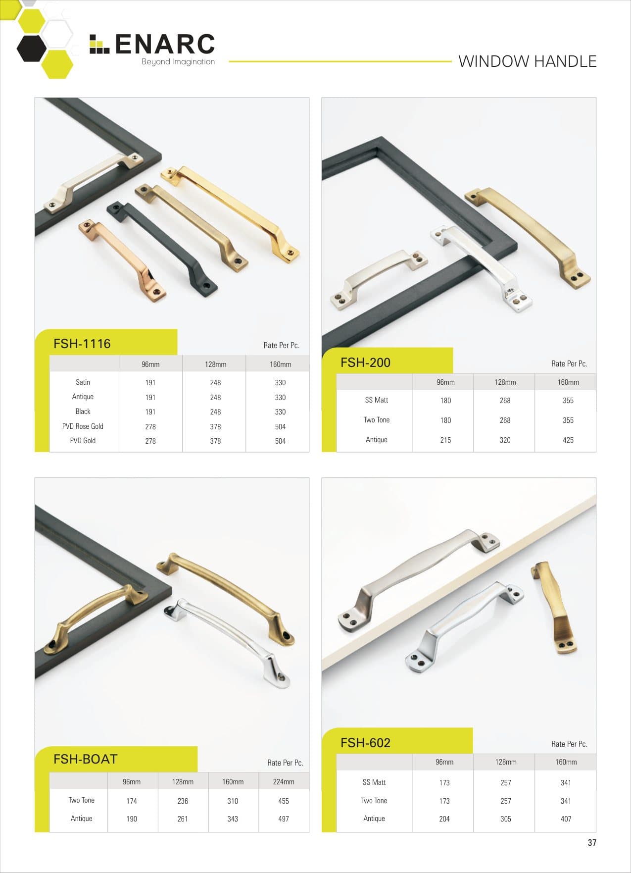 Window Handles — ENARC catalogue