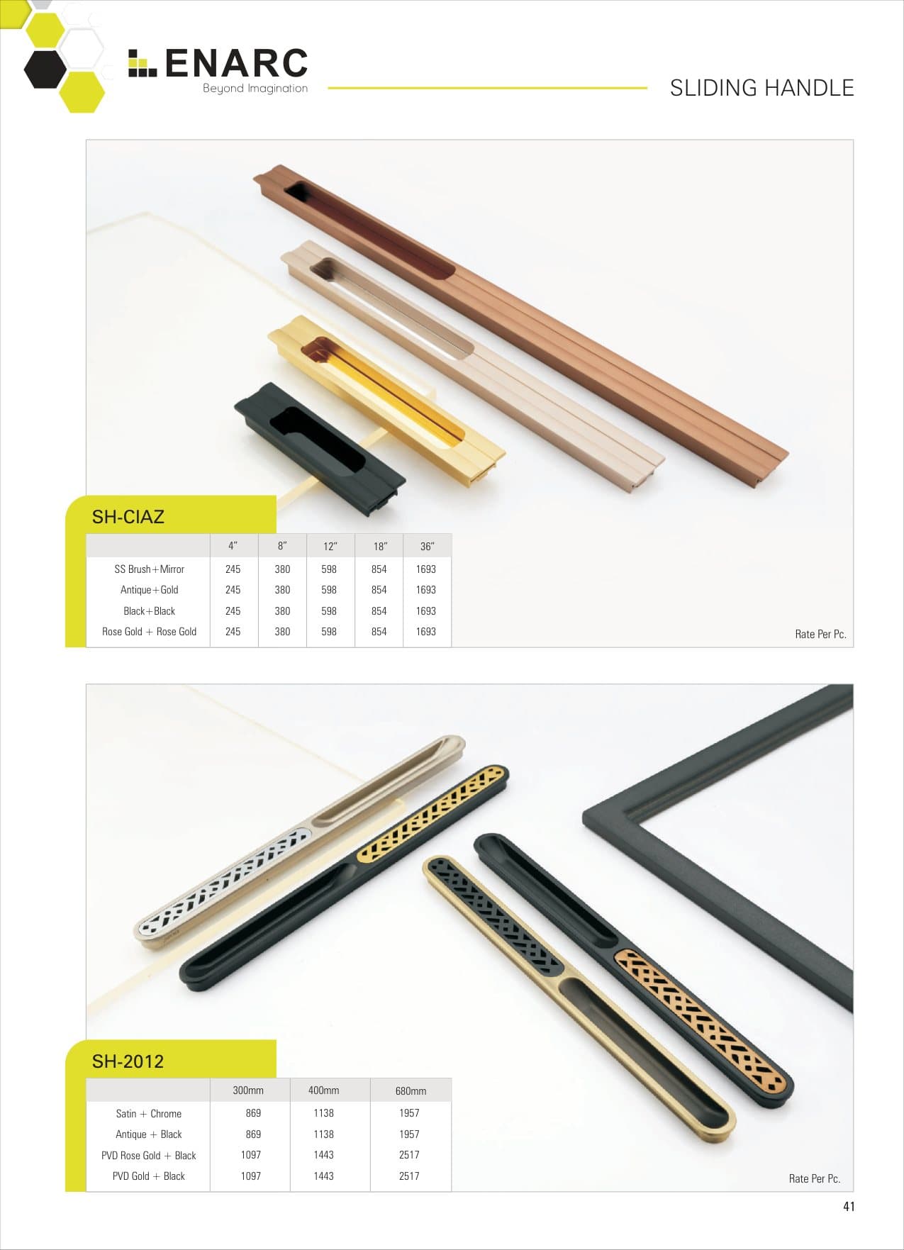 Sliding Wardrobe Handles — ENARC catalogue