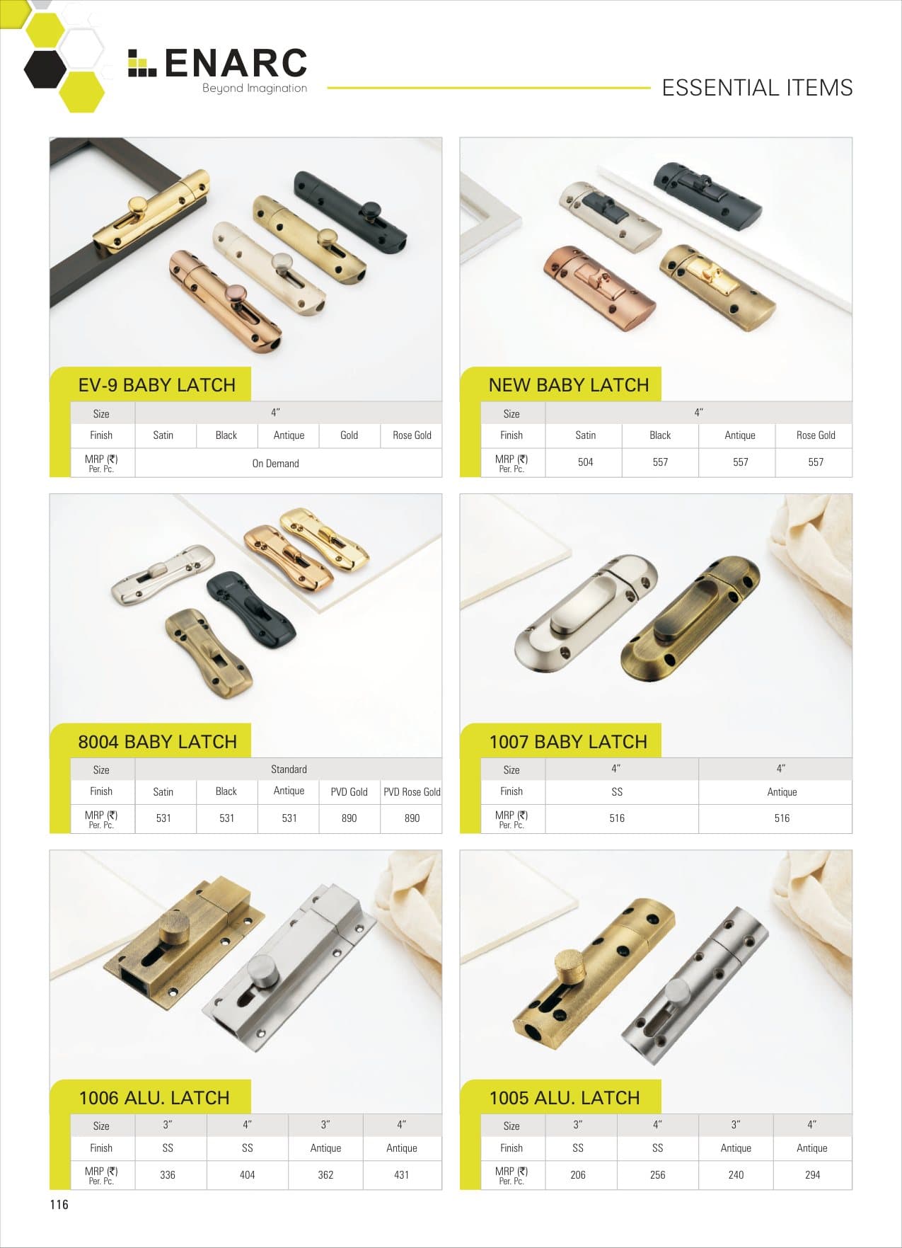 Latches, Bolts & Essentials — ENARC catalogue