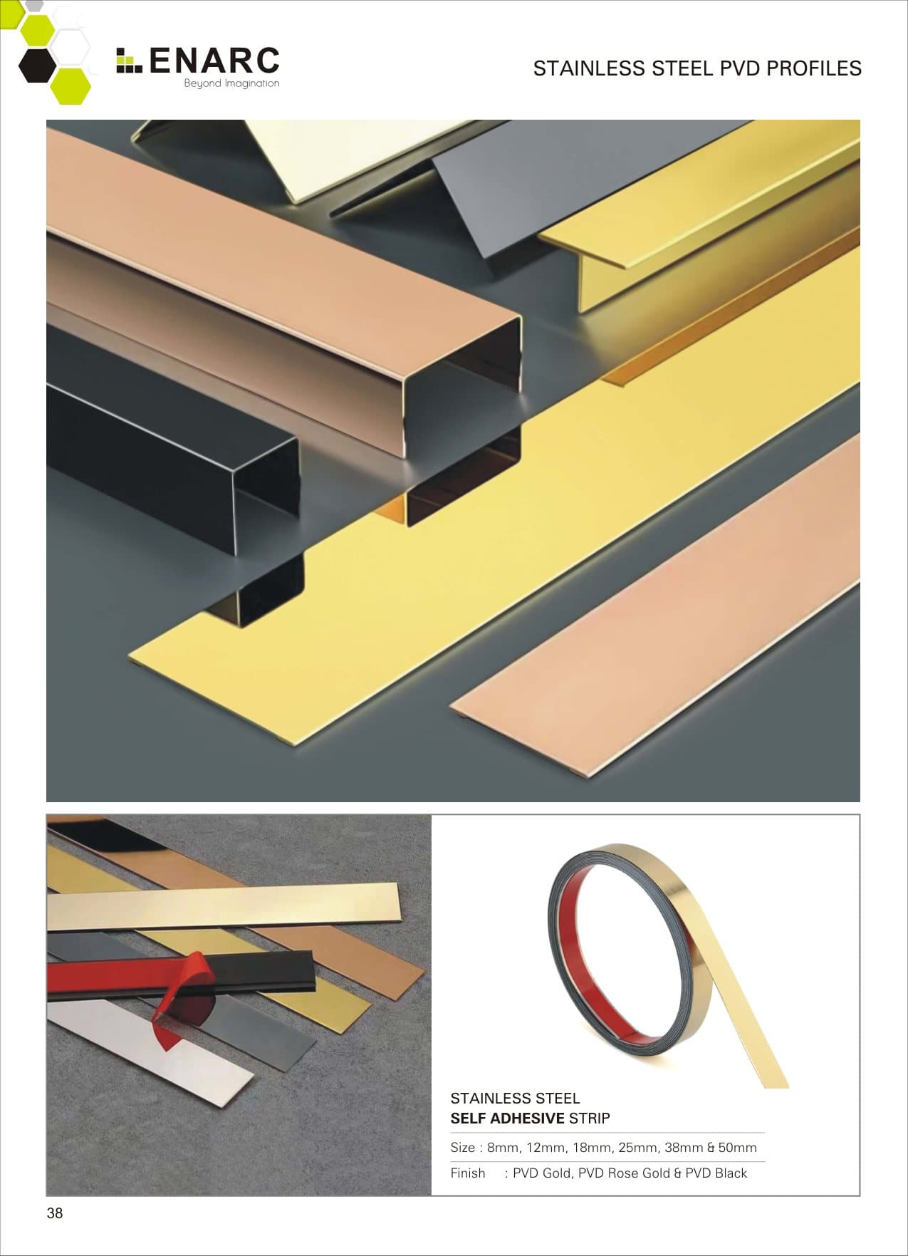Stainless Steel PVD Profiles — ENARC catalogue